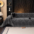 VClife Bohemian Couch Cover for Sofa Pet Washable Sofa Cover Non Slip Extra Large Couch Covers for 3-4 Cushion Couch Sofa, Boho Style Dark Gray Tribal Pattern Sofa Slipcover 71"X150"