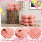10 Pcs Cute Flower Pillow 15.75 Inch Flower Plush Throw Pillow Aesthetic Decorative Seating Cushion for Spring Back to School First Day of School Sofa Couch Bed Decor(Monochrome,Pink)