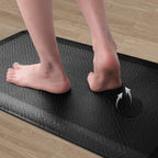 Mattitude 4/5 Inch Thick Kitchen Mat Cushioned Anti-Fatigue Floor Mat Water Resistant Non-Slip Mats and Rugs Standing and Comfort Desk Mats for House Sink Office Laundry (Black, 17.3"x28")