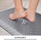 HappyTrends Kitchen Floor Mat - 4/5 Inch Thick Anti-Fatigue Kitchen Rug,Waterproof Non-Slip Kitchen Mats and Rugs Heavy Duty Ergonomic Comfort Rug for Kitchen,Office,Sink,Laundry,(22"x36", Gray)