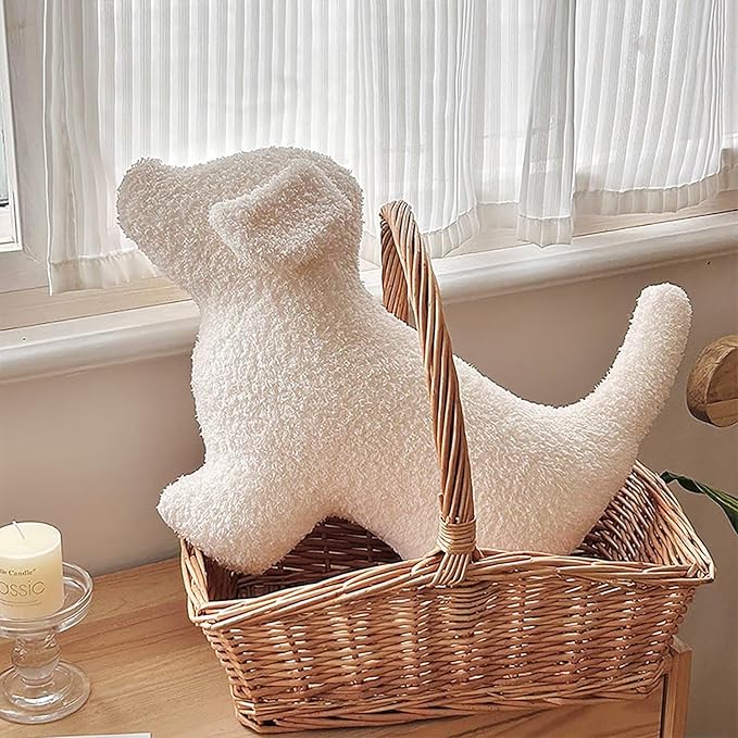 Animals Shaped Throw Pillow for Bed,Home Decorative Pillows for Bedroom Aesthetic,Soft Dog Pillow for Couch,Handmade Living Room Throw Pillow
