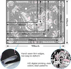 Skeleton Butterfly Tapestry Pink Skull Hippie Mushroom Plants Tapestry for Bedroom Moon phase Aesthetic Tapestries Wall Hanging for Living Room Dorm (Pink, 60” x 44”)