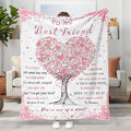 Aipon Best Friend Blanket 40"x50" Bestie Soul Sister Gift for Women Birthday Wedding Graduation Friendship Gift for BFF Women