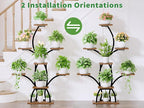 CODACE Plant Stand Indoor with Grow Lights, 6 Tiered Plant Shelf Indoor, 50" Corner Plant Stands for Indoor Plants, Lighted Tree-Shaped Plant Holder, Tall Flower Display Rack for Living Room