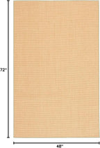 Martha Stewart x SAFAVIEH Area Rug Collection - 4' x 6', Natural & Green, Sisal & Jute, Farmhouse Style, Ideal for Living Room, Foyer, Bedroom, Accent Space (MSR9501E)