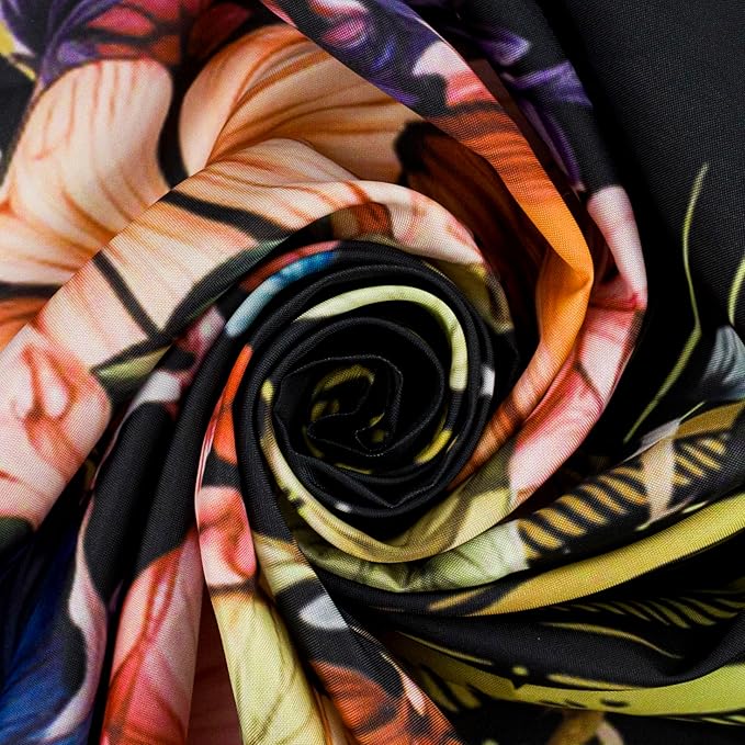 EOBTAIN Sun and Flower Tapestry Retro Hippie Plant and Butterfly on Black Wall Tapestry Abstract Boho Botanical Aesthetic Tapestries Wall Hanging Decor for Living Room Bedroom 59"x51"