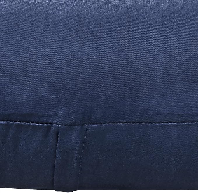 Thmyo 4-Pack 100% Cotton Lumbar Comfortable Solid Decorative Throw Pillow Case Rectangle Cushion Cover Sublimation Blank Pillow Covers Christmas DIY Throw Pillowcase(12x20inch/30x50cm,Midnight Blue)