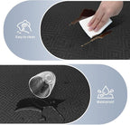 Mattitude Kitchen Mat 2PCS Kitchen Rugs Cushioned Anti-Fatigue Rug Waterproof Standing Desk Mat Kitchen Mats for Floor Kitchen Rug Set for Kitchen, Sink, Office 17.3"×30"+17.3"×47" Black