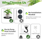 Shinehola Hanging Planters for Indoor Outdoor Plants 9", Plant Hanger Indoor | Metal Hanging Plant Holder, 2-Tier Hanging Planter Shelf, Hanging Basket, No Plant/Pot Included