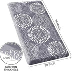 LuxStep Kitchen Mat Waterproof Kitchen Rugs for Floor Cushioned Anti-Fatigue Mat Non-Slip Standing Desk Mat Comfort Floor Mats for House Sink Office 20" x 39"-4/5 Inch Grey