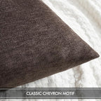 MIULEE Pack of 2 Dark Brown Decorative Pillow Covers 20x20 Inch Soft Chenille Couch Throw Pillows Farmhouse Cushion Covers for Home Decor Sofa Bedroom Living Room