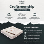 Gold Case Throw Blanket for Couch - 100% Recycled Turkish Cotton Blankets & Throws - Vintage Soft Throw Blankets for Living Room - Boho Decorative Woven Couch Blanket - 50x60 - Beige