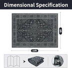 Washable Rugs 8x10 Area Rugs for Living Room,Bedroom,Dining Room- Soft Low Pile Stain-Resistant Carpet with Non-Slip Rubber Backing,Large Vintage Area Rug for Farmhouse Nursery Home Office Decor