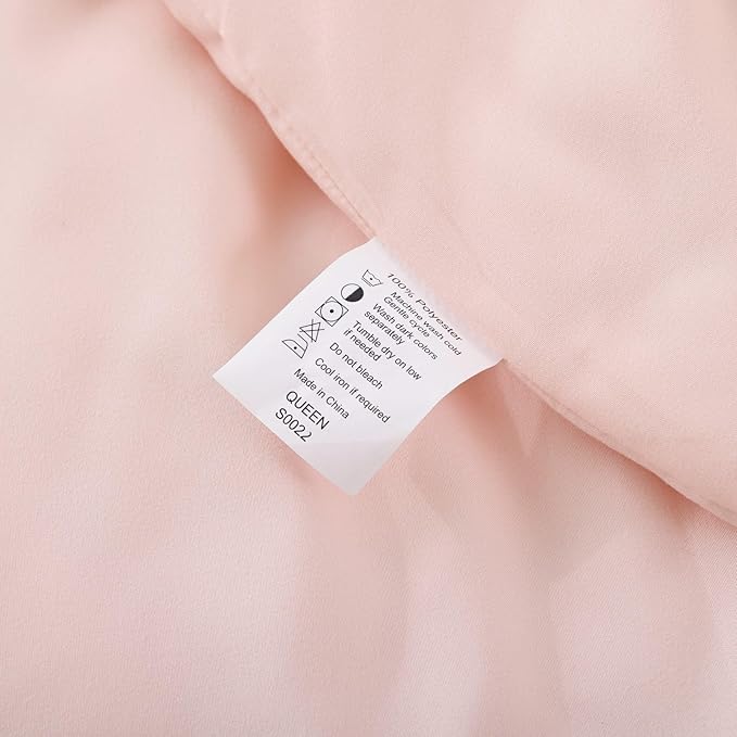 ROSGONIA Twin/Twin XL Comforter Set for College Girls Boys Blush, 1 Boho Pink Comforter & 1 Pillowcase, Lightweight Kids Comforter Sets Dorm Bedding