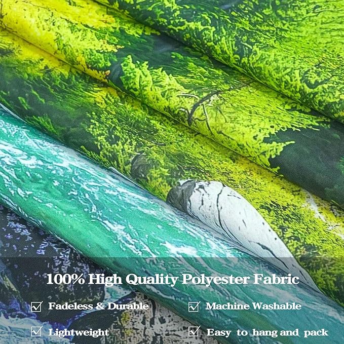 Accnicc Nature Forest Mountain Tapestry Green Pine Tree Wall Tapestry for Bedroom Aesthetic Woods Flowing River Landscape Small Tapestries Wall Hanging for Dorm Living Room Decor 60 x 44 Inch