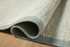 Loloi Amber Lewis Lilah Collection LIH-01 Ivory/Sky 9'-3" x 13' Area Rug Jute, Wool, Cotton, Neutral, Living, Bedroom, Dining, Rug