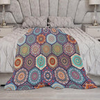 Vintage Boho Floral Throw Blanket Bohemian Flower Patterned Blanket for Sofa Bed Couch Chair Or Dorm 30"x40"