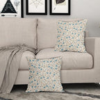 Brown Blue Grey Floral Pillow Covers 20x20 Set of 2 Vintage Rustic Old Style Cute Small Flower Print Decorative Outdoor Pillowcases Farmhouse Throw Cushion Case Decor for Couch Sofa Bed
