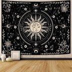 Spenlife Celestial Sun and Moon Tapestry Cosmic Tapestry for Bedroom Astral Tapestries Wall Hanging Bedroom Living Room Wall Art and Home Decor 44x60