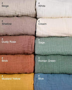 meowcards Muslin Swaddle Blankets for Baby, Unisex Baby Boys Girls Essentials, Large 47 x 47 inches, Boho Receiving Blankets Newborn Registry Must Haves (Beige, Simple)