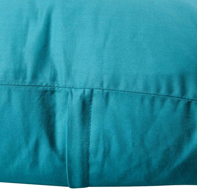 Thmyo 4-Pack 100% Cotton Lumbar Comfortable Solid Decorative Throw Pillow Case, Rectangle Cushion Cover Pillowcase Sublimation Blank Pillow Covers DIY Throw Pillowcase(12x20inch/30x50cm, Lake Blue)
