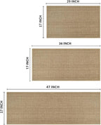 Artoid Mode Washable Non Slip Kitchen Rugs and Mats Set of 3, Rubber Backing Absorbent Kitchen Mats for Floor Front of Sink - 17"x29"+17"x36"+17"x47"