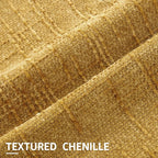 decorUhome Summer Mustard Yellow Chenille Throw Pillow Covers 16x16 Set of 2 Textured Soft Cozy Slubby Couch Pillow Covers Modern Farmhouse Boho Decorative Pillow Cases for Bed Sofa Living Room