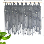 Youngeast Macrame Wall Hanging Woven Tapestry Bedroom Curtain Leaf Shape Living Room Curtains Wall Decor