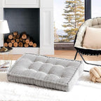 DormCo Rainha - Ultra Thick Tufted Floor Pillow - Peachy Pink