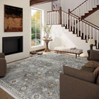 Machine Washable Rug for Living room: 9x12 Area Rugs Boho Vintage Rugs Stain Resistant Non Slip Low Pile Lightweight Soft Carpet for Bedroom Kitchen Dining Room Nursery Kids Room Farmhouse Home Office