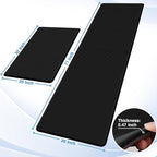 StepRite Kitchen Mats, 2PCS Kitchen Rugs, Cushioned Anti Fatigue Kitchen Mats for Floor, Non-Slip Standing Desk Mat, Waterproof Kitchen Rug Set for Kitchen, 20" x 32"+20" x 71"-0.47 inch Thick, Black