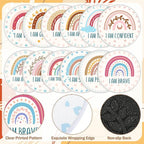 Tinideya 12 Pcs Kids Carpet Circle Seats for Class 16 Inch Round Classroom Rug Floor Cushions Soft First Day of School Educational Mat Non Slip Back to School Learning Playing Areas(Boho Rainbow)