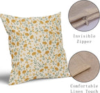 Green Yellow Floral Pillow Covers 22x22 Set of 2 Vintage Rustic Old Style Cute Small Flower Print Decorative Outdoor Pillowcases Farmhouse Throw Cushion Case Decor for Couch Sofa Bed