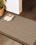 Color&Geometry Handwoven Jute Entry Rug - Natural Textured Front Door Mat 48"x72", Non-Slip Durable & Eco-Friendly Doormat for High-Traffic Entrance, Rustic Farmhouse Welcome Mat, Jute Tan