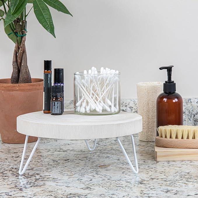 Decorative Paulownia Wood Pedestal, Natural