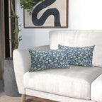 Light Blue Pillow Covers 12x20 Set of 2 Vintage Floral Rustic Old Style Cute Flower Print Rectangle Decorative Outdoor Pillowcases Seasonal Farmhouse Throw Cushion Case Couch Sofa Bed Decor
