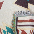 Boho Throw Blankets Southwest Native American Inspired Reversible Woven Blankets Cover Hippie for Couch Bed Recliner Sofa Bohemian Tapestry Colorful Furniture Cover for Home Décor,Double Side, 50"x70"