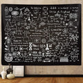 Classroom Tapestry for Science Lab Backdrop Decorations, Math Science Theme Table Cloth Tapestries Wall Hanging for Bedroom College Dorm Living Room School Decor 60X40", Education Poster Blanket