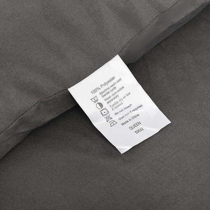 ROSGONIA Charcoal Grey Twin/Twin XL Comforter Set for Girls Boys, 1 Dark Gray Comforter & 1 Pillowcase, Lightweight Kids Comforter Soft Dorm Bedding