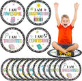 Tinideya 12 Pcs Kids Carpet Circle Seats for Class 16 Inch Round Classroom Rug Floor Cushions Soft First Day of School Educational Mat Non Slip Back to School Learning Playing Areas(Positive)