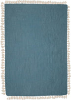 Crane Baby Muslin Swaddle Blanket, Soft Cotton Lightweight Nursery and Stroller Blanket for Baby Boys & Girls, Riverstone, 30" x 40"