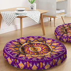 Mandala Meditation Cushion, Boho Meditation Mat, Meditation Pillows for Sitting on Floor, Cushions for Sitting in Home and Outdoor, Round Floor Pillows Cushion Seating for Yoga Accessories 22'' X 22''