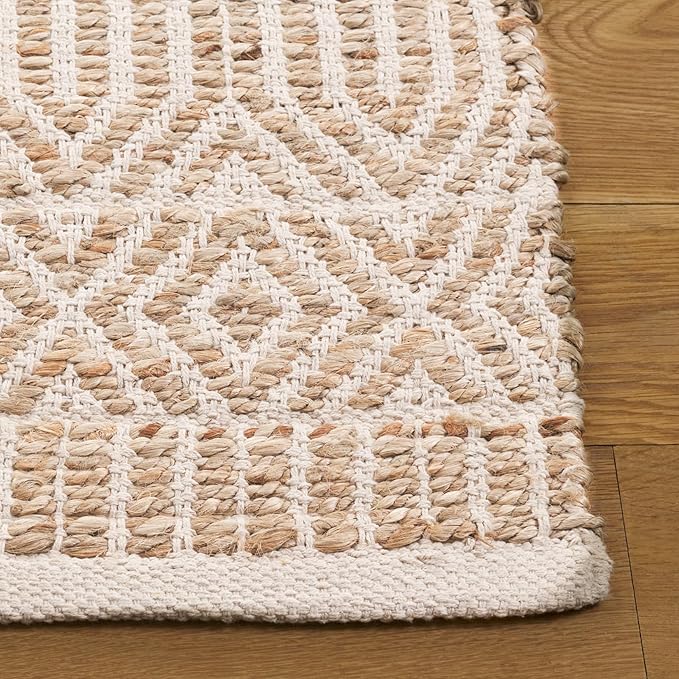 SAFAVIEH Natural Fiber Collection Runner Rug - 2' x 9', Natural & Ivory, Handmade Jute, Ideal for Bedroom, Foyer, Hallway, Entryway (NF126A)