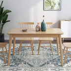 5x7 Vintage Washable Area Rug for Living Room,Low Pile Non Slip Carpet Non-Shedding Area Rug Soft Indoor Stain Resistant Rug Boho Print Mat for Bedroom Dining Room Blue Beige Multi