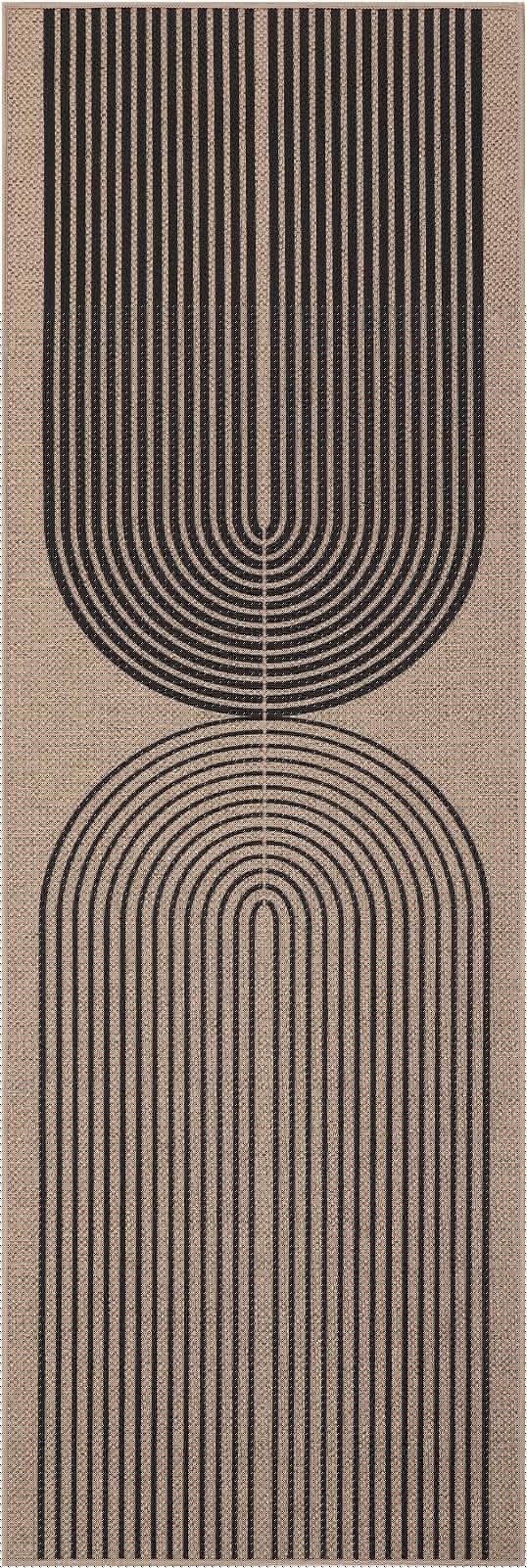 GarveeHome Easy Jute 2x8 Modern Rainbow Runner Rugs for Hallway Kitchen Bedroom Non Slip Indoor Outdoor Runner Door Mat for Laundry Porch