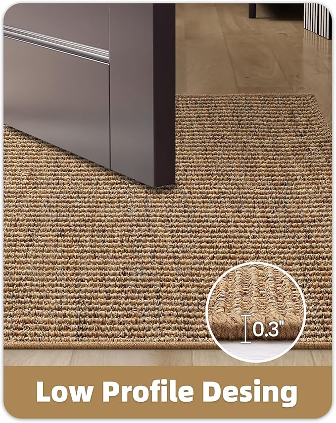 Color&Geometry Handwoven Jute Entry Rug - Natural Textured Front Door Mat 24"x36", Non-Slip Durable & Eco-Friendly Doormat for High-Traffic Entrance, Rustic Farmhouse Welcome Mat, Sisal Brown