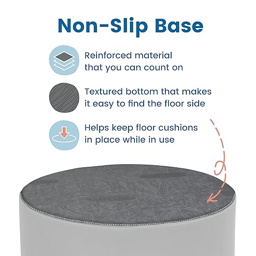 ECR4Kids SoftZone Floor Cushions, Round, Flexible Seating, Red, 6-Piece