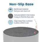 ECR4Kids SoftZone Floor Cushions, Round, Flexible Seating, Red, 6-Piece