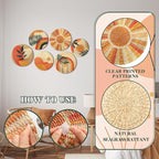 Xuhal 11 Pcs Boho Hanging Wall Basket Decor Handmade Woven Basket Wall Decorative Boho Wicker Baskets Placemats Round Farmhouse Bulrush Art for Rustic Home Decorations Christmas Gift(6 Pcs,Bright)