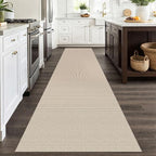 EARTHALL Runner Rug 3x12 Ft Washable Runners for Hallways Extra Long Woven Non Slip Entryway Runner Braided Kitchen Runner Indoor Outdoor Carpet Runners for Entryway, Hall, Foyers, Beige/Khaki